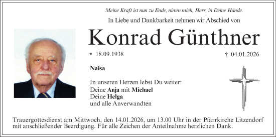Anzeige von Konrad Günthner von MGO