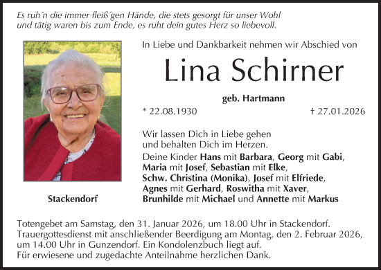 Anzeige von Lina Schirner von MGO