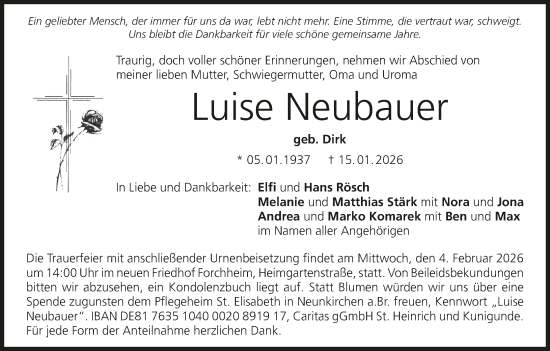 Anzeige von Luise Neubauer von MGO
