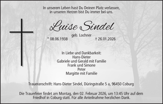 Anzeige von Luise Sindel von MGO