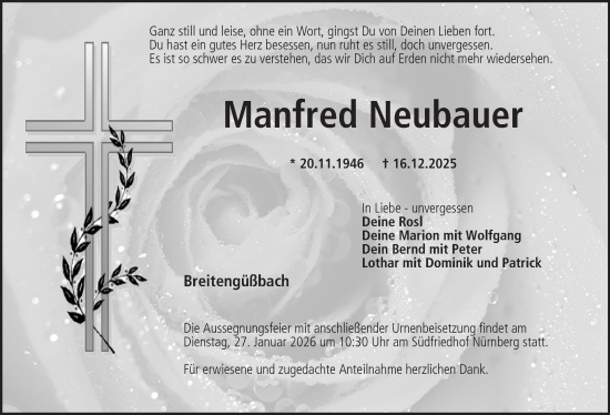 Anzeige von Manfred Neubauer von MGO