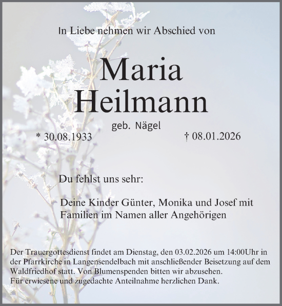 Anzeige von Maria Heilmann von MGO