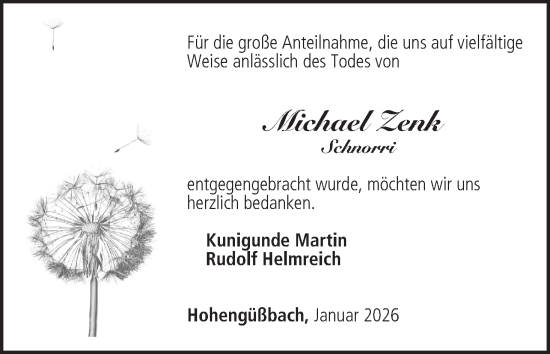 Anzeige von Michael Zenk von MGO