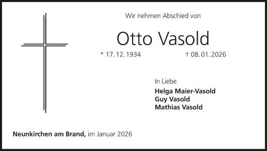 Anzeige von Otto Vasold von MGO