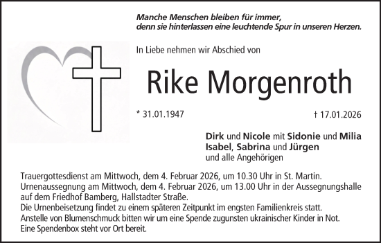 Anzeige von Rike Morgenroth von MGO