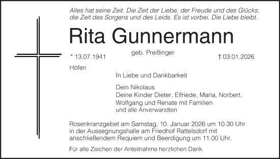 Anzeige von Rita Gunnermann von MGO