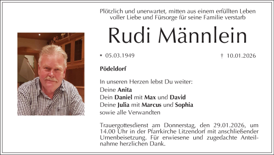 Anzeige von Rudi Männlein von MGO