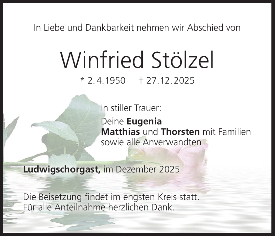 Anzeige von Winfried Stölzel von MGO