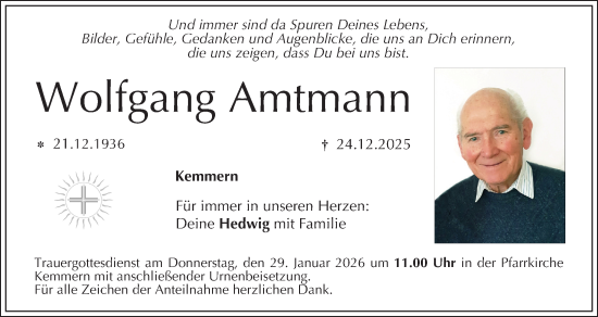 Anzeige von Wolfgang Amtmann von MGO