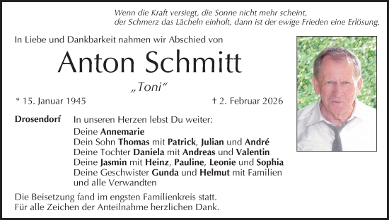 Anzeige von Anton Schmitt von MGO