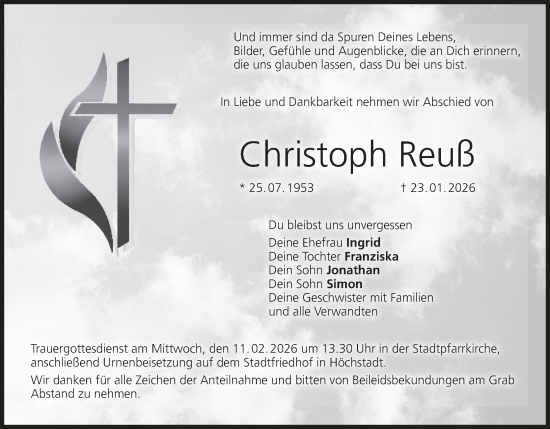 Anzeige von Christoph Reuß von MGO