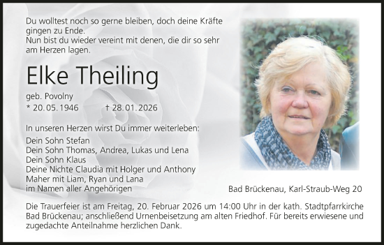 Anzeige von Elke Theiling von MGO