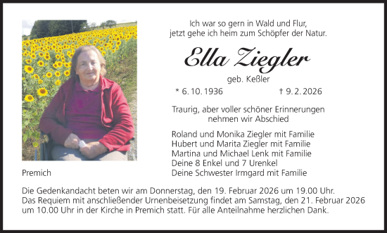 Anzeige von Ella Ziegler von MGO