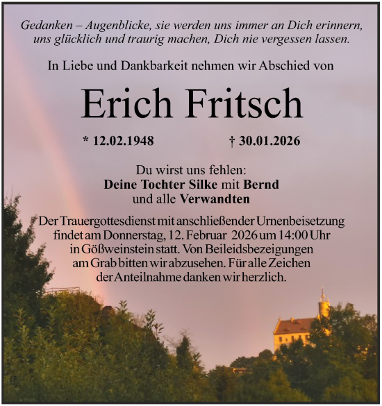 Anzeige von Erich Fritsch von MGO