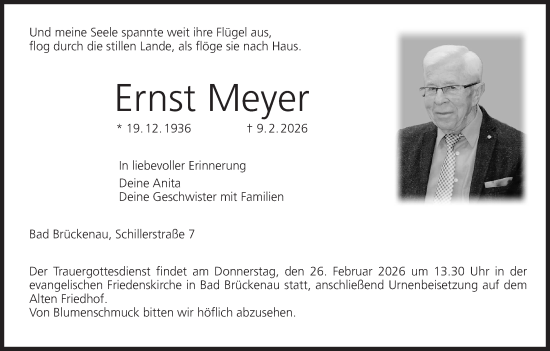 Anzeige von Ernst Meyer von MGO