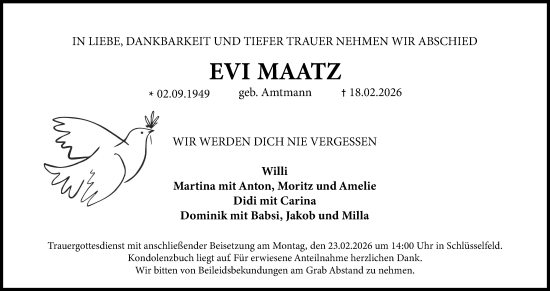 Anzeige von Evi Maatz von MGO