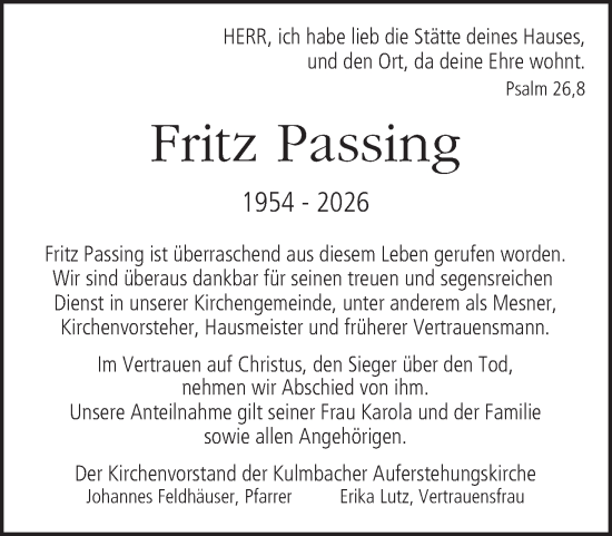 Anzeige von Fritz Passing von MGO