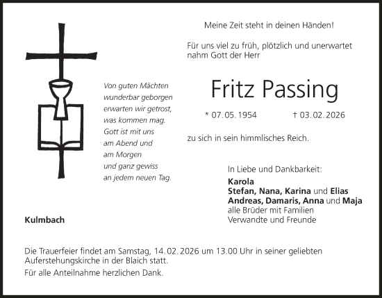 Anzeige von Fritz Passing von MGO