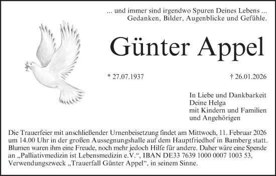 Anzeige von Günter Appel von MGO