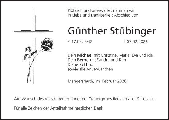Anzeige von Günther Stübinger von MGO