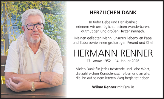Anzeige von Hermann Renner von MGO