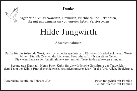 Anzeige von Hilde Jungwirth von MGO