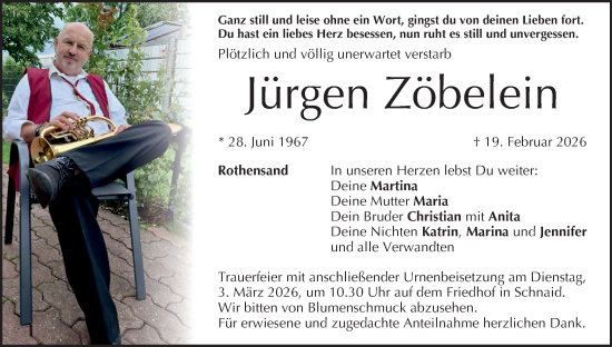 Anzeige von Jürgen Zöbelein von MGO