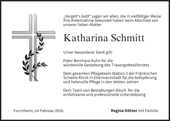 Anzeige von Katharina Schmitt von MGO