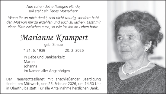 Anzeige von Marianne Krampert von MGO