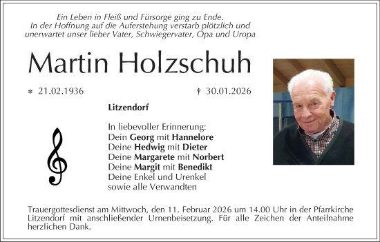 Anzeige von Martin Holzschuh von MGO