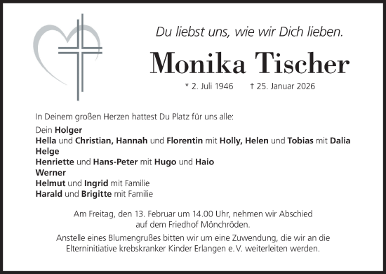 Anzeige von Monika Tischer von MGO