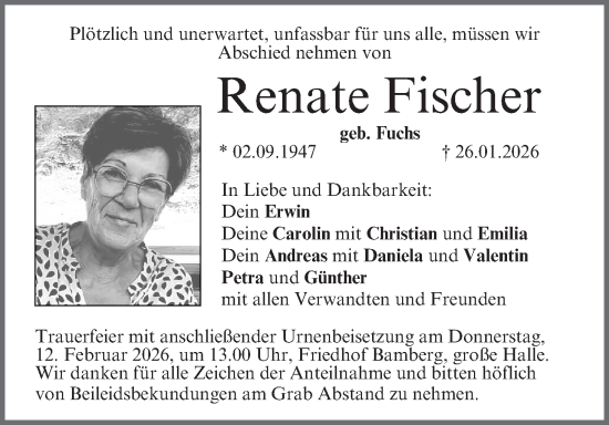 Anzeige von Renate Fischer von MGO