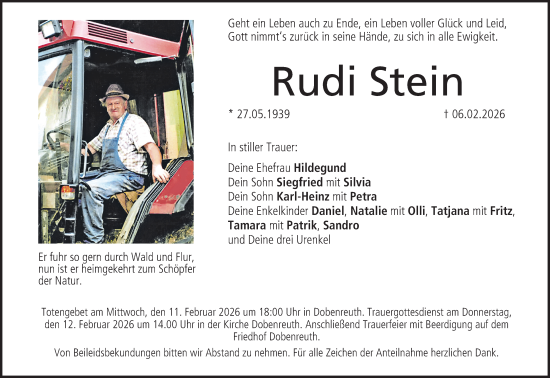 Anzeige von Rudi Stein von MGO
