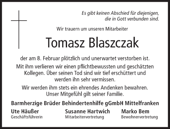 Anzeige von Tomasz Blaszczak von MGO