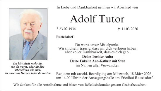 Anzeige von Adolf Tutor von MGO