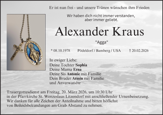 Anzeige von Alexander Kraus von MGO