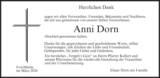 Anzeige von Anni Dorn von MGO