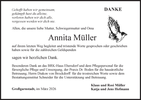 Anzeige von Annita Müller von MGO