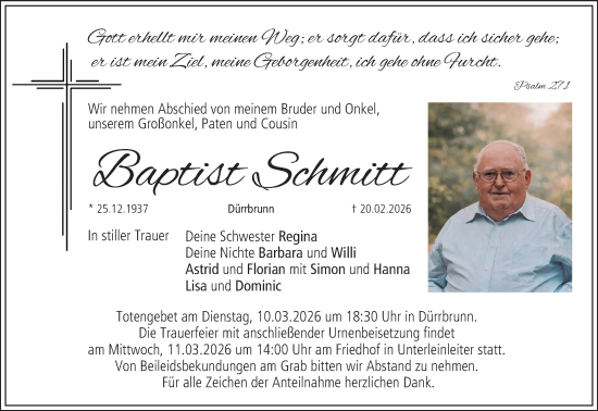 Anzeige von Baptist Schmitt von MGO