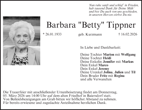 Anzeige von Barbara Tippner von MGO