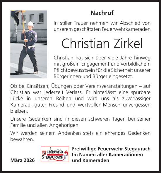 Anzeige von Christian Zirkel von MGO