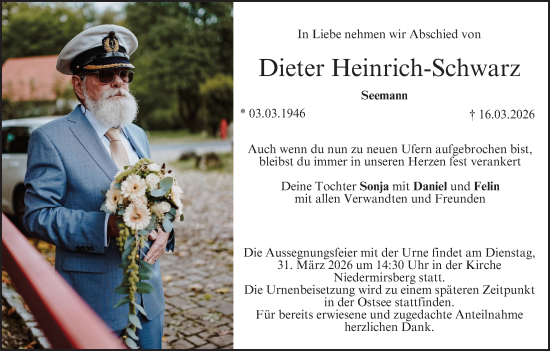 Anzeige von Dieter Heinrich-Schwarz von MGO