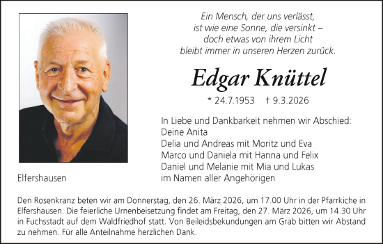 Anzeige von Edgar Knüttel von MGO