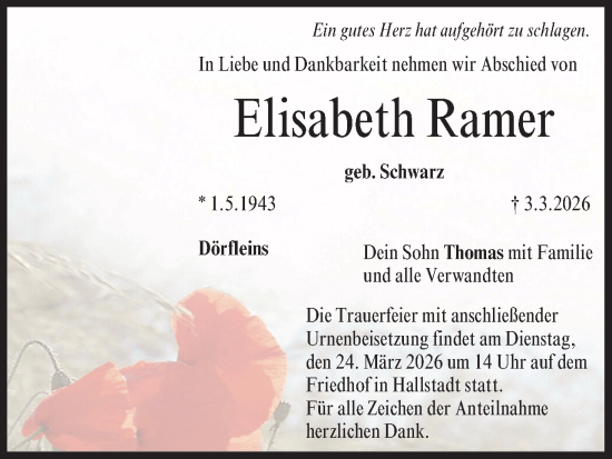 Anzeige von Elisabeth Ramer von MGO