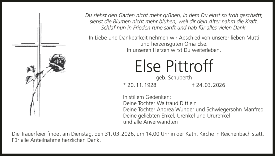 Anzeige von Else Pittroff von MGO