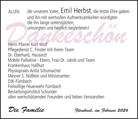 Anzeige von Emil Herbst von MGO