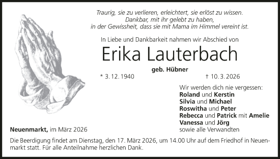 Anzeige von Erika Lauterbach von MGO