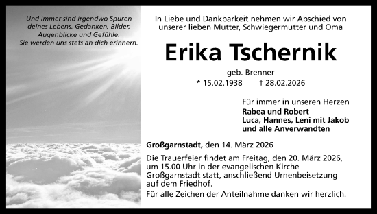 Anzeige von Erika Tschernik von MGO