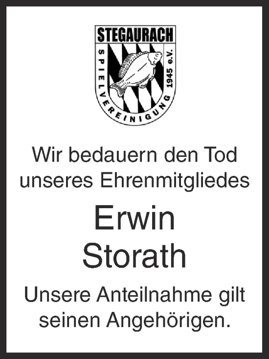 Anzeige von Erwin Storath von MGO