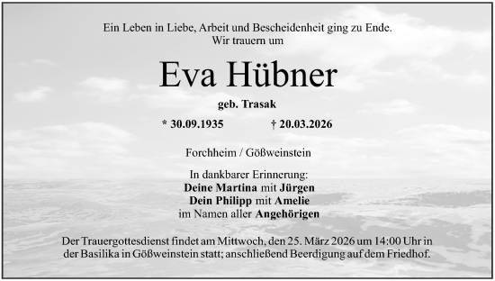 Anzeige von Eva Hübner von MGO